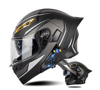 Bluetooth Cascos Modulares de Moto, Casco Abatible ECE Homologado, Casco Modular Integrado con Visera Solar Doble Antivaho y Forro Extraíble,Casco Cola Grande para Hombres Mujeres