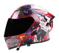 Bluetooth Cascos Modulares De Moto Casco Abatible Integrales ECEDOT Homologado Cascos Modular Integrado De Motocicleta con Doble Visera Casco Motocross Hombres Y Mujeres O,M:57-58CM