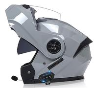 Bluetooth Integrado Casco Moto Modular para Mujeres Hombres, Cascos Integrales ECE Homologado, Casco Abatible con Doble Visera Casco de Motocicleta para Adultos Casco Scooter