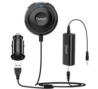 bluetooth Kit para el Coche con Adaptador, Aislador de Ruido y Cargador USB Doble Puerto, Receptor para Hablar con Manos Libres y Transmitir Música