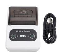 Bluetooth Thermal Printer, Portable Small Thermal Receipt Printer with 58mm Toothed Blade for Retail Stores, Restaurants, Offices and Businesses (En blanco y negro)
