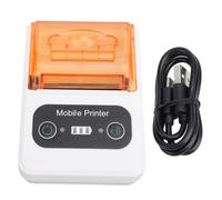 Bluetooth Thermal Printer, Portable Small Thermal Receipt Printer with 58mm Toothed Blade for Retail Stores, Restaurants, Offices and Businesses (Naranja Blanco)