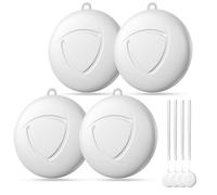 Bluetooth Tracker 4 Pack White, Smart Finder Tag Compatible with Apple Find My, Key Finder for Keys Wallet Luggage Backpack, Replaceable Battery, Waterproof Locator for Travel and Daily Use