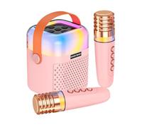 BluetoothKaraoke Speaker - Kids Karaoke Machine with 2 Wireless Microphones, Portable Singing Audio System for Home Stage Performance Party Gathering | Indoor Outdoor Fun