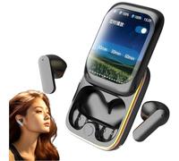 Bluetoth Oordopjes Met Scherm - HD Smart Audio Oordopjes, Schuifoortjes, Draadloze Headset, Draadloze Mini Stijlvolle Compacte Case | Strak Design Touch Control Ruisonderdrukking, Perfect Voor Hardlo
