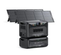 BLUETTI Apex 300 & B300K Generador Solar con 2 Panels Solares de 350W, 5529,6Wh Batería LFP de Respaldo con 4 Salidas CA de 3840W (7680W Pico), Ideal para Vida Fuera de la Red