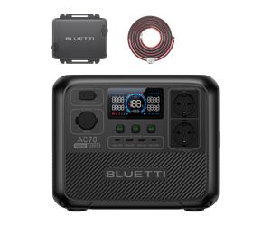 BLUETTI Charger 1: Recarga la estación de energía portátil mientras conduces - AC70+Charger 1+Cables de entrada de CC