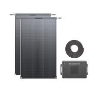 BLUETTI Charger 2 | Cargador DC dual de 1200 W con alternador y energía solar - Charger 2 + PV 100FX*2 (200 W) + Cable de entrada DC | Cargador dual coche + solar 1.200 W, Panel solar flexible 200 W