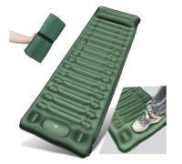 BLUEVER Colchón de Acampada, 14 cm de Grosor autoinflable colchoneta para Dormir al Aire Libre con Bomba de pie, colchón de Aire Impermeable y Duradero para Senderismo, mochilero (Green)