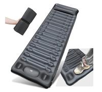 BLUEVER Colchón de Acampada, 14 cm de Grosor autoinflable colchoneta para Dormir al Aire Libre con Bomba de pie, colchón de Aire Impermeable y Duradero para Senderismo, mochilero (Azul Marino)