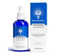 BlueVitality 2% | doble concentración | 100ml de solución de azul de metileno al 2% | calidad farmacéutica | 100% puro USP | Made in Germany | probado por laboratorios independientes | pipeta incluida