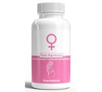 BlueVitality Fem Harmony | Fertilidad y PCOS | 180 cápsulas | Probado en laboratorio independiente y certificado | Calidad de Alemania