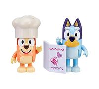 Bluey Juego Figuras articuladas Fancy Restaurant – 2 figuras 2,5 pulgadas, menú y sombrero de chef