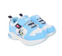 Bluey and Bingo - Tenis para niños con gancho y bucle iluminados, color azul, talla 9