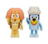 Bluey and Indy Doctors - Juego de 2 Figuras de acción articuladas de 2.5 Pulgadas, Incluye Sombrero de Enfermera, Juguete Coleccionable Oficial