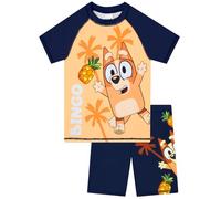 Bluey Bañador Natacion Niño, Set De Bañador Niño con Motivo Bingo, Set De Top Y Shorts para Natación Niños, Naranja 6-7 años