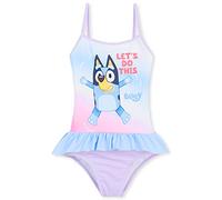 Bluey Bañador Niña Natacion Traje de Baño Cómodo para Niñas Bebe de Una o Dos Pieza para Playa Piscina Deportivo y Natación (7-8 Años, Lila/Azul)