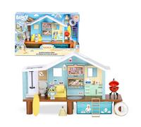 Bluey - Beach Cabin Playset, casa de la Playa del Perrito Azul, Juguete con Figura, con Accesorios, Piscina, Gafas, Flotador, Barbacoa, casita Azul, Famosa (BLY66000)
