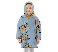 Bluey Bingo - Manta de forro polar con capucha para niños, diseño de dibujos animados de televisión, Heeler, perro, regalo para niños y niñas