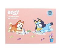 Bluey - Bloc de colorear A4 con calcomanías, juego de pósteres Bluey para colorear, libro de dibujo Bluey Toys
