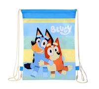 Bluey - Bolsa con cordón para niños, bolsa de transporte para natación, cierre de cuerda, impermeable, para niños, diseño de personajes azules, azul, M