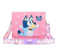 Bluey Bolso Bandolera Niña, Bingo Bolsa Niña con Correa Ajustable y Cierre Magnético para Salidas Vacaciones, Ideas Regalos (Rosa)