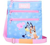 Bluey Bolso Bandolera Niña Infantil Bingo Bolsa Niña con Correa Ajustable y Cremalleras para Salidas Vacaciones Ideas Regalos