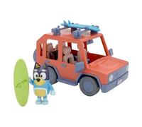 Bluey Bonbell - Bluey, vehículo Familiar de 4 Ruedas, con 1 Figura y 2 Tablas de Surf | Coche Personalizable - Adventure Time | para niños a Partir de 3 años