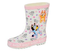 Bluey Botas de agua de goma para niñas, botas de agua de bingo para niñas, botas de lluvia Wellys, Blue, 24 EU