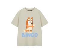 Bluey Camiseta de dibujos animados para niños con cuello redondo y manga corta | Camiseta clásica casual lisa | Ropa de personajes infantiles