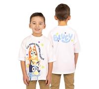 Bluey Camiseta Niño, Camisetas Infantil Bingo, Ropa De Verano para Niños, Camiseta De Algodón, Blanco 8-9 Años
