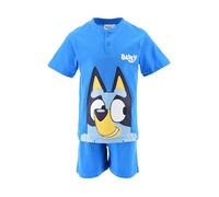 Bluey Camiseta y Pantalón Corto para Niño, Pijama Conjunto 2 Piezas para Niños, Incluye Caja de Regalo, Talla 4 Años | Azul