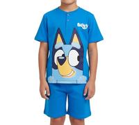 Bluey Camiseta y Pantalón Corto para Niño, Pijama Conjunto 2 Piezas para Niños, Incluye Caja de Regalo, Talla 5 Años | Azul