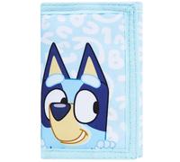 Bluey Cartera Monedero Niños Billetera Infantil Trifold con Bolsillo Cremallera para Monedas Ranura Transparente para Tarjetas