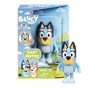 Bluey Chat Mates presiona la Nariz Escuchar 10 de Sus Frases de la Serie; la Figura Tiene una Altura de 15,2 cm y los Brazos y piernas articulados