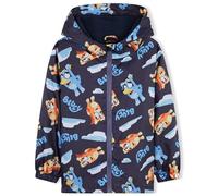 Bluey Chubasquero para Niñas, Poncho Impermeable con Capucha y Bolsillos (Azul, 4-5 Años)