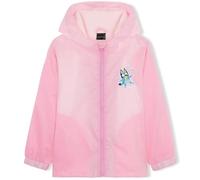 Bluey Chubasquero para Niñas, Poncho Impermeable con Capucha y Bolsillos (Rosa, 7-8 Años)
