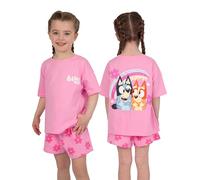 Bluey Conjunto De Camiseta Y Pantalones Cortos para Niña, Conjunto Bingo para Niñas, Ropa De Verano, Rosa 7-8 Años