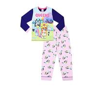 Bluey Conjunto de pijama largo Queens para niña, color rosa, rosa, 4-5 Years