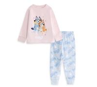 Bluey Conjunto de Pijama Rosa de Manga Larga y pantalón Largo para niñas de Forro Polar Suave con Estampado Bingo | Ropa de Dormir