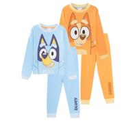 Bluey Conjunto de Pijamas niños (2 Unidades) + Pijamas Bingo para niños y niñas, Unisex, 100% algodón, Manga Larga.