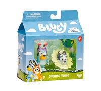 Bluey en Muffin Set van 2 speelgoedfiguren, speelset, lentetijd voor peuters, sp