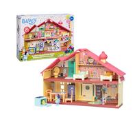 Bluey - Family House Playset, Casita de Juguete del Perrito, Cierra para Guardar Todo y asa para Jugar y Llevarla Todos Lados, Muebles y Accesorios y Una Figura articulada, Famosa (Bly04000)