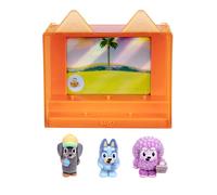 Bluey Fuzzies Episode Pack: Shadowlands, 3 figuras flocadas | Incluye figura exclusiva, vitrina, tarjeta de intercambio y guía; 50 para coleccionar en la serie 1, juguetes para niños