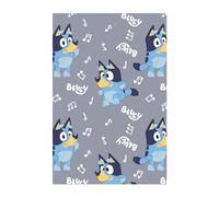 Bluey Grande Manta Perro Música Gris Super Suave de Forro Polar Infantil Oficial