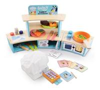 Bluey - Juego de comedor de lujo - Cocina de madera para niños con horno, fregadero, nevera y accesorios de cocina - Kit de madera certificado FSC para juegos de rol imaginarios