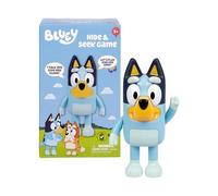 Bluey Juego de escondite, oculta la figura y presiona su nariz para iniciar el temporizador integrado, habla y risitas para ayudar a los niños a encontrarla, cuando los encuentren, los niños pueden