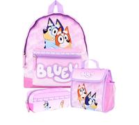 Bluey Juego de mochila para niñas - 3 piezas para niños y niños pequeños, mochila escolar con lonchera y estuche para lápices