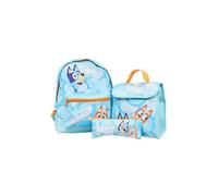 Bluey Juego de mochila para niños, bolsa de 3 piezas para el regreso a la escuela, bolsa de almuerzo y estuche para lápices, mochila para niños, para guardería, viajes y preescolar