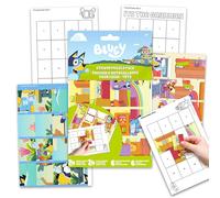 Bluey Juego de rompecabezas de calcomanías para niños, paquete de 6 calcomanías de rompecabezas con bingo, bandido, chile, más | Recuerdos de fiesta de Bluey para niños y niñas
